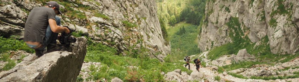 Dreharbeiten beim Aufsteig durch die Saugasse